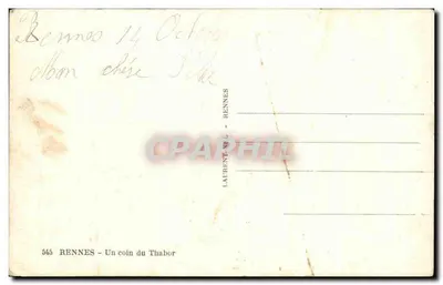 Rennes - Kąt Thaboru — Laurent-Nel, n° 545 — Rewers
