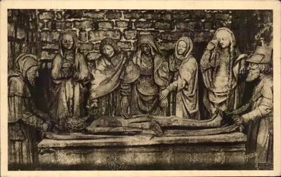 Carenac (Lot) — Interior da Igreja — Mise au tombeau — Arts Graphiques Toulouse