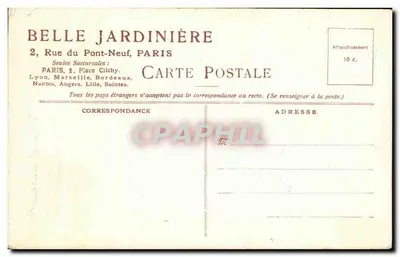 Paisagem — Casa com mulher de casaco — Belle Jardinière, 2ª Série — Verso