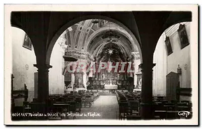 Interior da igreja — Véroce — editor AEP, n° de série 6201.14