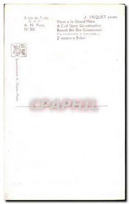 Visite à la Grand'Mère — J. Triquet, Luxochromie A. Noyer, Paris, N° 202 — Verso