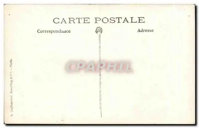 Mulher jovem sentada à uma mesa — decoração paisagística — editor R. Guiffemont, Bossifug et Cie, Paris — Verso