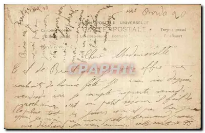 लूईज़ — रोज़ों से सजी पोस्टकार्ड — यूनियन पोस्टल यूनिवर्सल — पीछे