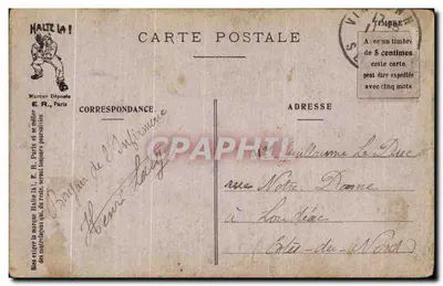 Festa da Classe 1917 — Sr. Percents — E.R. Paris — Verso