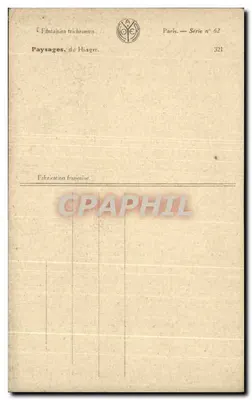 Krajobraz wiejski — pasterz z owcami — Hingore, wydawca Paryż, seria n° 62 — Rewers
