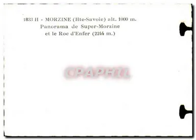 莫尔日内（上萨瓦省） — 超级莫尔日内和地狱岩全景（2244米） — 1833 H — 背面