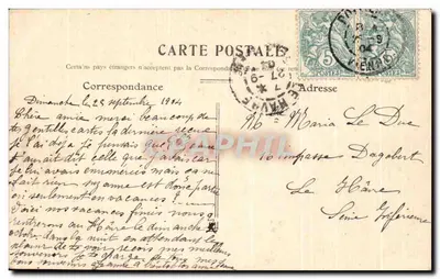 Poitiers — La Prefectura. — Editor no identificado, número de serie no visible. — Reverso