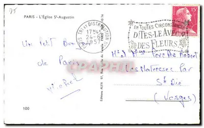Paris - A Igreja de Saint-Augustin — Edições ALFA, n°100 — Verso
