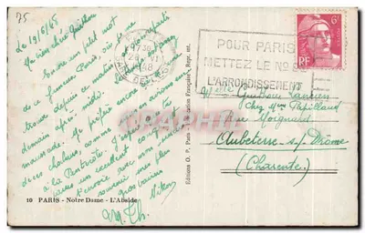 Paris - Notre-Dame - A Abside — Éditions Françaises, n°10 — Verso