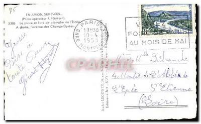 Paryż — Arc de Triomphe widziany z góry — Wydawnictwo Art Guy, nr 3.506 — Rewers