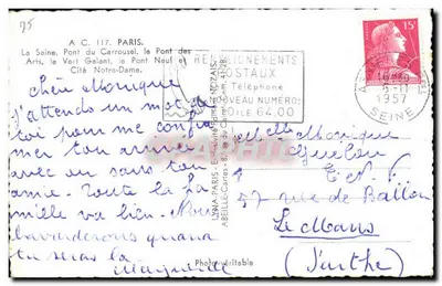 Paris — Vista da Seine com Notre-Dame e pontes — Éditeur LYNA-PARIS, n° 75 — Verso
