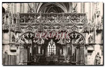 Intérieur de la cathédrale Notre-Dame de Troyes — jubé de la Madeleine — éditeur MacShoon