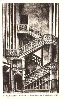 Cathédrale de ROUEN — Escalier de la Bibliothèque — ND