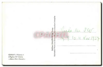 Civray — A Igreja do Século XII — Edição Châtelroux — Verso