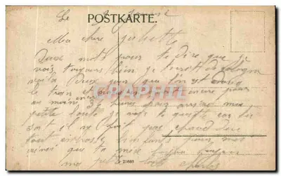 Bilhete postal antigo Koeln Dom — Verso