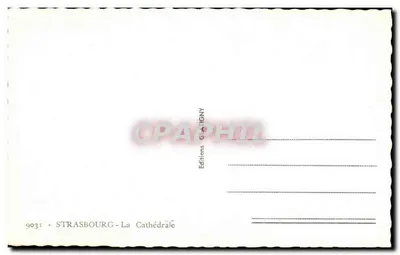 Strasbourg - A Catedral — Éditions G. TIGNY, n° 9031 — Verso