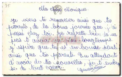 Paris - Panorama dos Sete Pontes — Véritable Photo, n°75 — Verso