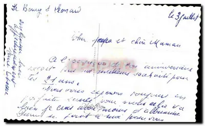 Bouquet of Roses — Birthday — Imprimerie de France — Back