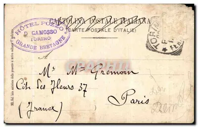 A Mole Antonelliana — após o nubifragio do 11 de agosto de 1904 — editor Armandi e Bruna, Turim — Verso