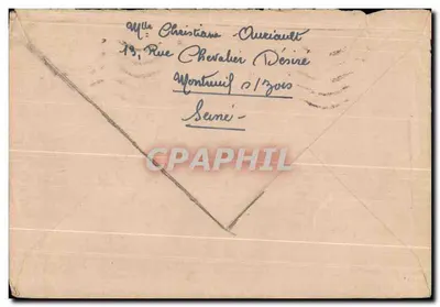 Montreuil/s/O — Lettre à Monsieur et Madame Demoy — éditeur non imprimé — Rückseite