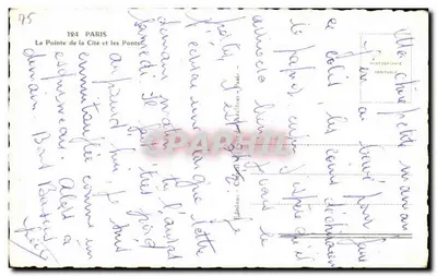 Paris — A Ponta da Cidade e os Pontes — Chantal — Verso