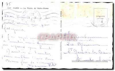 Paris — A Flecha da Notre-Dame — Edições Chantal, n°127 — Verso