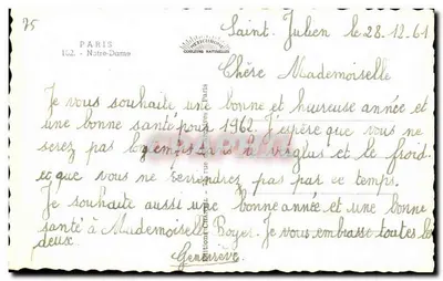 Nossa Senhora de Paris — vista da Sena — editor Chantal, n°25 — Verso