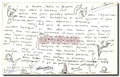 Notre-Dame di Parigi — vista della facciata — editore G.P. — Verso
