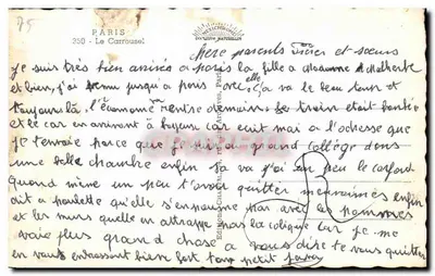Arco del Triunfo del Carrousel — París — editor Cantal, n°75 — Reverso