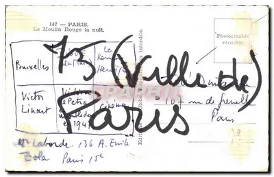 O Moulin Rouge — Paris — Edições Globe, n°147 — Verso