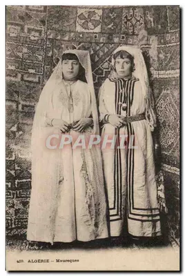 Bilhete postal antigo Argélia Mulheres Maurescas