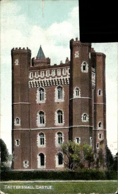 Bilhete postal antigo Castelo de Tattershall