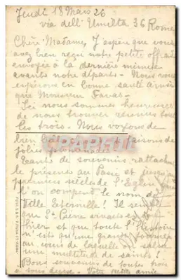 S. Agnese — Mosaico na Cripta da Igreja de S. Cecília — B. G. (editor ?) — Verso