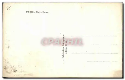 París - Notre-Dame — vista de la catedral — Edición Erpè — Reverso