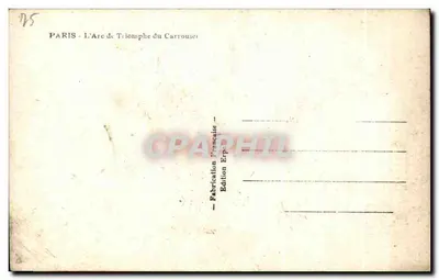 Parijs - Het Triomfboog van het Carrousel — Editie Erp — Achterkant