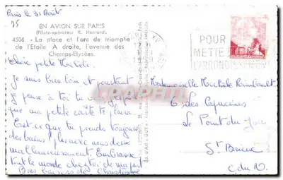 Arc de Triomphe — vue aérienne — G. d'Art « GUY » — Rewers