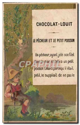 O pescador e o pequeno peixe — Chocolat-Louït — Louït Frères & C° Bordeaux