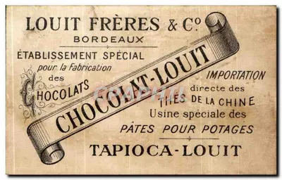 O pescador e o pequeno peixe — Chocolat-Louït — Louït Frères & C° Bordeaux — Verso