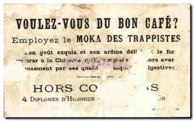 Moka dos Trappistas — propaganda de café — editor Percheronneilte — Verso