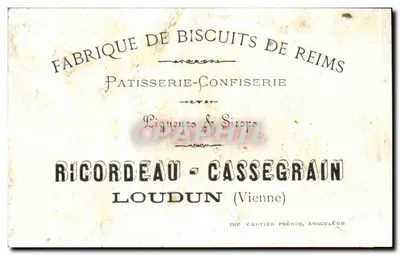 Crianças patinando — ilustração — Ricordeau-Cassegrain, Loudun — Verso