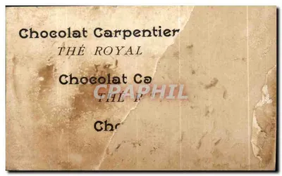 Żołnierz na rowerze — Chocolat Carpentier — seria n°2 — Rewers