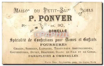 Chromo Ponvert La Rochelle Crianças — Verso