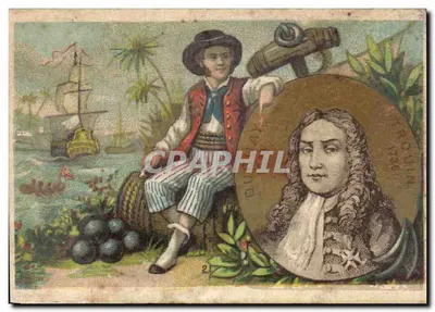 Pirata e retrato de Duguay-Trouin — editor Paul Maîtresse, Cambrai