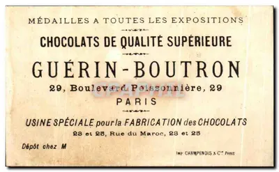 Na loja da perfumista bonita — Chocolate Guérin-Boutron — Editor: Guérin-Boutron — Verso