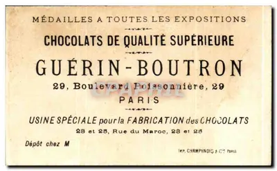 Um pouco de horticultura — Chocolate Guérin-Boutron — Guérin-Boutron — Verso