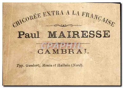 Chromo Paul Mairesse Cambrai Treinador de cães Caniches — Verso