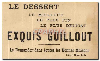 Família à beira da água — Biscuits Guillout — Lit. J. Minot, Paris — Verso