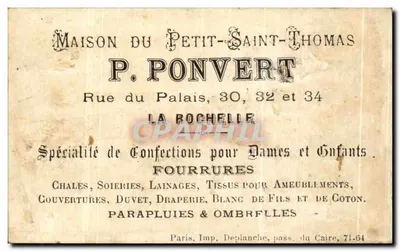 Crianças brincando com uma boneca — editor P. Ponvert, La Rochelle — Verso