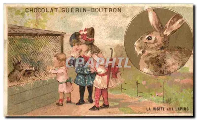 A visita aos coelhos — Chocolate Guérin-Boutron