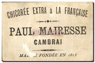 Chromo Paul Mairesse Cambrai Typographie — Verso
